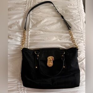 Michael Kors Black and Gold Shoulder Bag